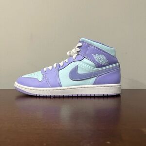 Jordan 1 Mid Purple Aqua/Purple Pulse - men’s 11.5 (scuffs)